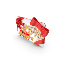 75% Discount Gift Card PNG & PSD Images