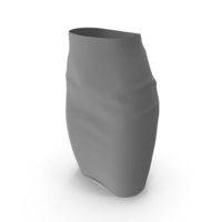Grey High Waist Pencil Skirt PNG & PSD Images