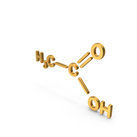 Gold Acetic Acid Formula Icon PNG & PSD Images