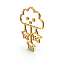 Gold Clouds & Stars Icon PNG & PSD Images