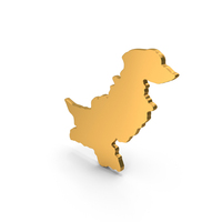 Gold Pakistan Map Icon PNG & PSD Images