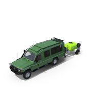Toyota SUV with Fire Fighting Trailer PNG & PSD Images