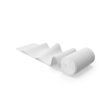 White Unfolded Elastic Bandage PNG & PSD Images