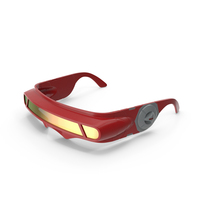 Red Futuristic Mono Lens Sunglasses PNG & PSD Images