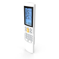 White Air Conditioner Remote Control Lights On PNG & PSD Images
