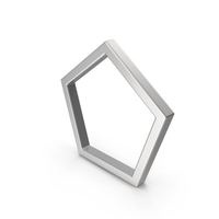 Silver Pentagon Outline Icon PNG & PSD Images
