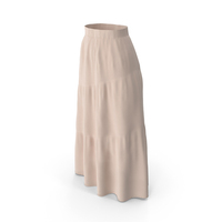 Beige Sheer Long Skirt PNG & PSD Images