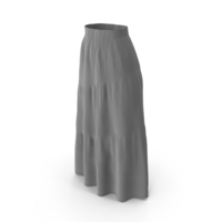 Grey Sheer Long Skirt PNG & PSD Images