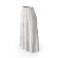 White Sheer Long Skirt PNG & PSD Images