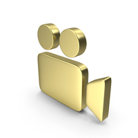 Video Icon Gold PNG & PSD Images