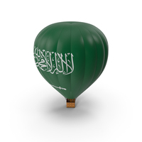 Hot Air Balloon With Saudi Arabia Flag PNG & PSD Images