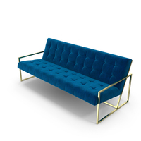 Navy Velvet Apartment Sofa PNG & PSD Images