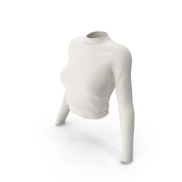 White Mock Neck Sweater PNG & PSD Images