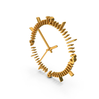 Gold Clock Icon PNG & PSD Images