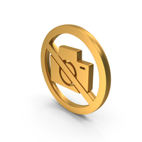 Gold No Permission To Take Photo Here Icon PNG & PSD Images