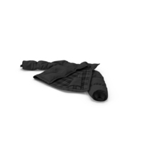 Black Mens Down Jacket Laying PNG & PSD Images