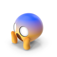 Emoji Face Screaming in Fear PNG & PSD Images