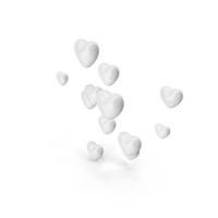White Hearts PNG & PSD Images