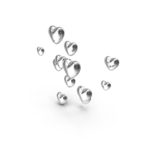 Silver Hearts Icon PNG & PSD Images