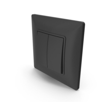 Black 2x Light Switch PNG & PSD Images
