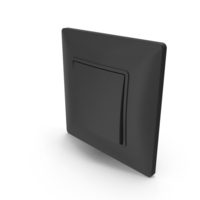 Black Single Light Switch PNG & PSD Images