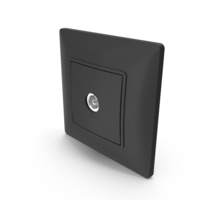 Black TV Wall Socket PNG & PSD Images
