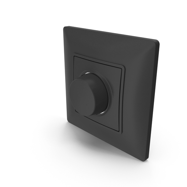 Black Wall Dimmer Switch PNG & PSD Images