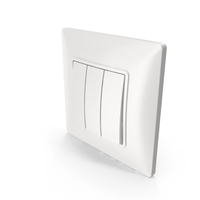 White 3x Light Switch PNG & PSD Images