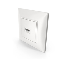 White HDMI Wall Socket PNG & PSD Images