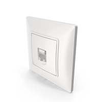 White LAN Wall Socket PNG & PSD Images