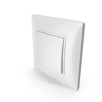 White Single Light Switch PNG & PSD Images