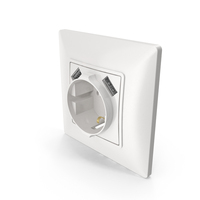 White Wall Socket And USB PNG & PSD Images