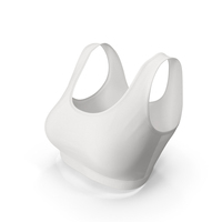 White Simple Sports Bra PNG & PSD Images