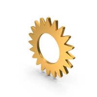 Gold Circular Flower Decoration Icon PNG & PSD Images