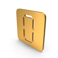 Digital Numbers Zero Icon Gold PNG & PSD Images