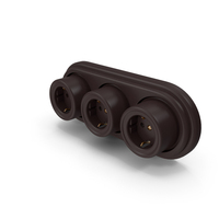 3x Vintage Wall Sockets PNG & PSD Images