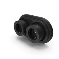 Black 2x Vintage Wall Sockets PNG & PSD Images