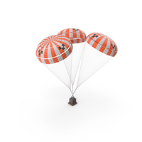 Elevating Parachute System Triple for NASA Cargo PNG & PSD Images