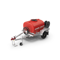 Portable Fire Tank Trailer With Pump PNG & PSD Images