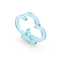 Data Transfer Cloud Icon Glass PNG & PSD Images