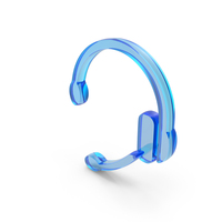 Customer Support Head Set Icon Glass PNG & PSD Images