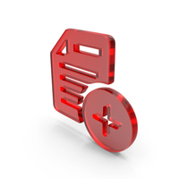 Glass Add Document Icon PNG & PSD Images