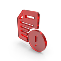 Alert Attention Document Icon Glass PNG & PSD Images
