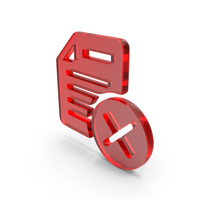 Glass Delete Document Icon PNG & PSD Images