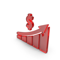 Glass Dollar Growing Graph Icon PNG & PSD Images
