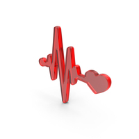 ECG Heartbeat Icon Glass PNG & PSD Images