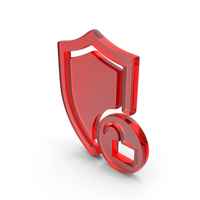 Glass Unlock Shield Icon PNG & PSD Images
