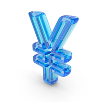 Out Line Yen Currency Icon Glass PNG & PSD Images