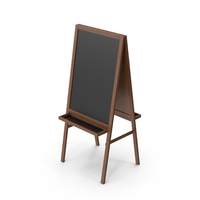 Easel Stand Dark Wood PNG & PSD Images