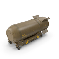 B41 Nuclear Bomb with Airplane Cart PNG & PSD Images